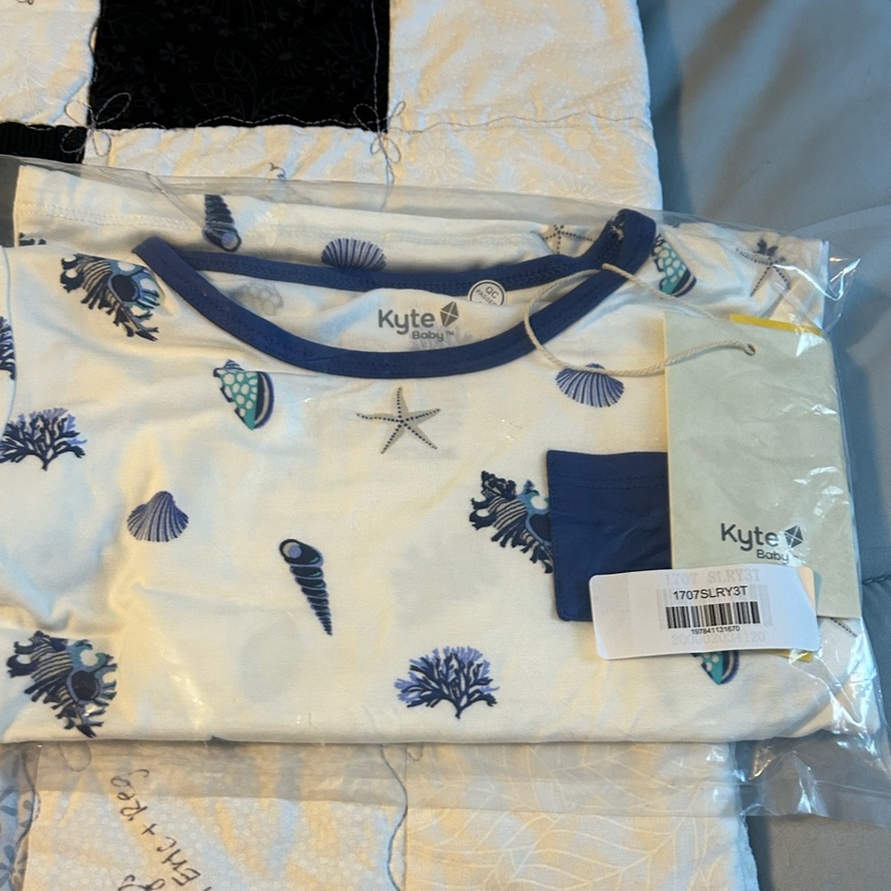 Kyte Baby 3T Royal Shell set:  Short sleeve top with long pants NWT